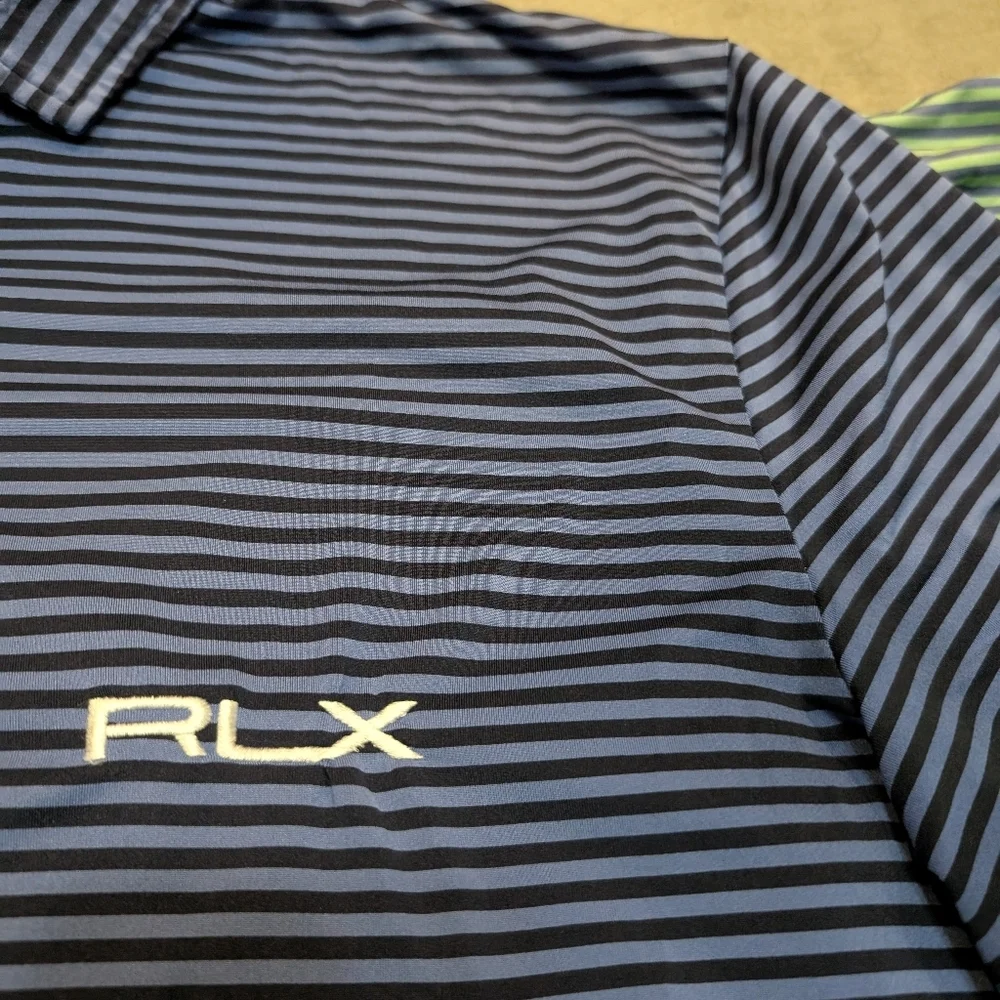 RLX Sunfaded Polo Mens L-XL Blue Green Lot Of 2 - Picture 5 of 8